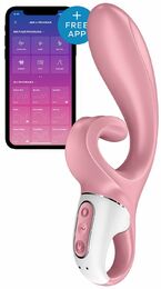 Смарт вибратор кролик Satisfyer Hug Me Pink, 2 мотора, диаметр 4,2см, широкая клиторальная часть