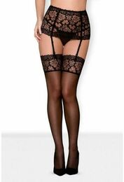 Чулки черный Obsessive 856-STO-1 stockings XXL