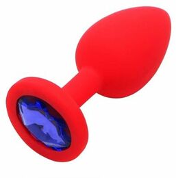 Анальная пробка Red Silicone Dark Blue, M