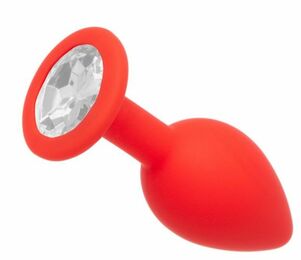 Анальная пробка Red Silicone Diamond, S