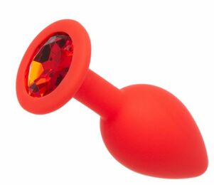 Анальная пробка Red Silicone Red,S