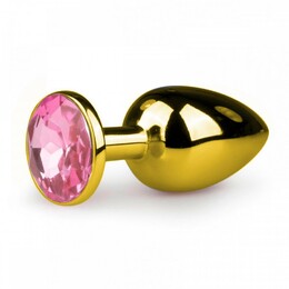 Анальная пробка Loveshop Gold Metal Pink. L