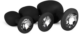 Набор анальных пробок Diamond plug черный EasyToys