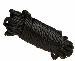 F61291 Шелковая верёвка для шибари черная 10м