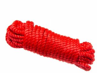 Шелковые верёвки для шибари красная 10м.