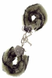 Наручники METAL HANDCUFF WITH PLUSH, ZEBRA