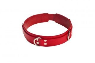 Ошейник Slave leather collar, Red