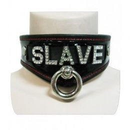 Ошейник с кольцом для поводка Slave