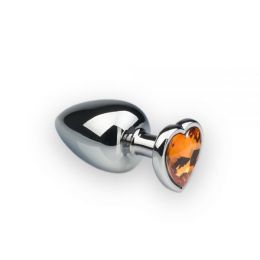 Анальная пробка, Silver Heart Citrine, L