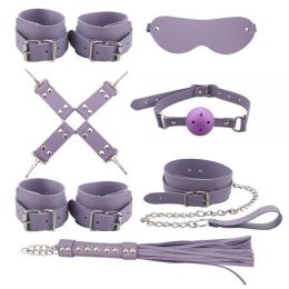 Набор для БДСМ игр BDSM-NEW PVC Bondage Set, Violet