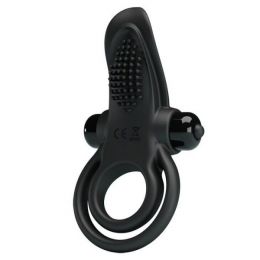 Эрекционное виброкольцо Vibrant penis ring, Black