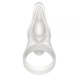 Эрекционное виброкольцо Power Clit Cockring, White