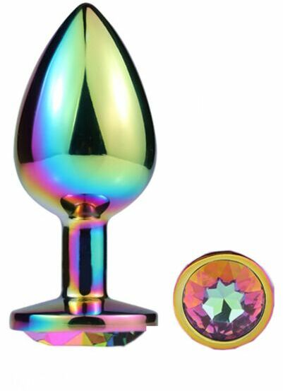 Металлическая анальная пробка MAI Attraction Toys №74 RAINBOW