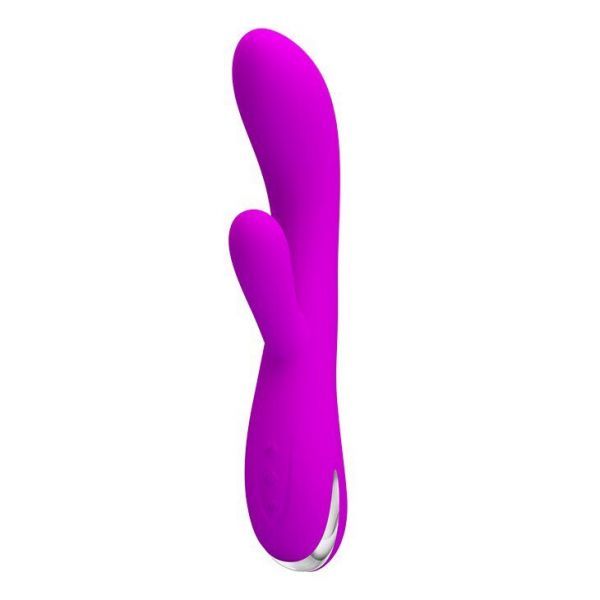 Вибратор с клиторальным стимулятором и функцией нагрева Wilbur, Purple