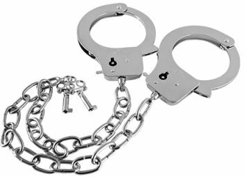 Металлические наручники GP METAL HANDCUFFS LONG CHAIN