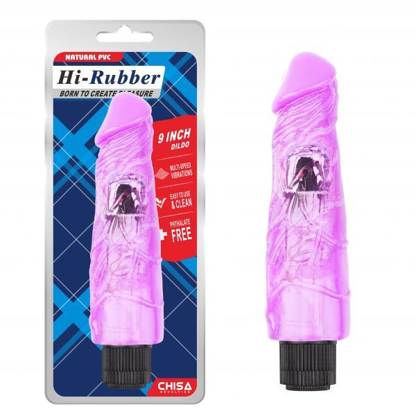 Вибромассажер 9 Inch Dildo, Purple