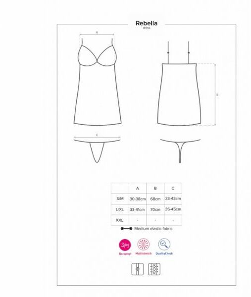 Платье Obsessive Redella dress black L/XL