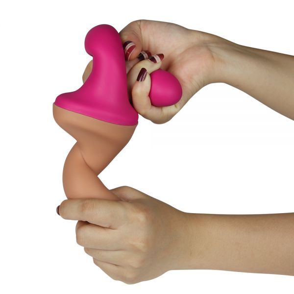 Страпон двойной 12.5" Double Dildo, Flesh+Pink