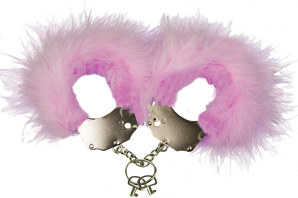 Наручники металлические Adrien Lastic Handcuffs Pink с розовой пушистой отделкой