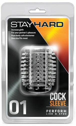 Насадка STAY HARD - COCK SLEEVE 01, CLEAR