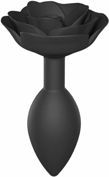 Силиконовая анальная пробка Love To Love OPEN ROSES L SIZE - BLACK ONYX