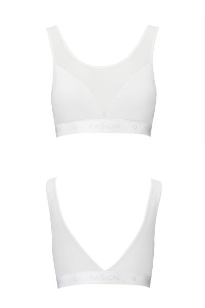 Топ с прозрачной вставкой Passion PS002 TOP white, size M