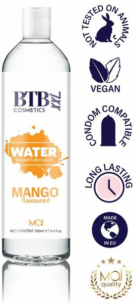 Смазка на водной основе BTB FLAVORED MANGO с ароматом манго (250 мл)