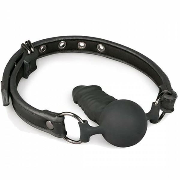 Кляп EASYTOYS BALL GAG WITH SILICONE DONG