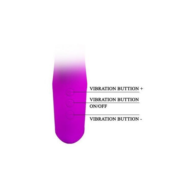 Вибромассажер с клиторальным отростком Hot Rabbit, Purple