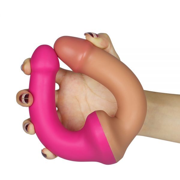 Страпон двойной 12.5" Double Dildo, Flesh+Pink