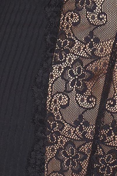 (SALE) Сорочка приталенная с чашечками ZOJA CHEMISE black S/M - Passion Exclusive, трусики