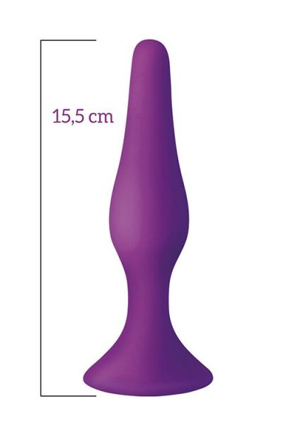 Анальная пробка на присоске MAI Attraction Toys №35 Purple, длина 15,5см, диаметр 3,8см