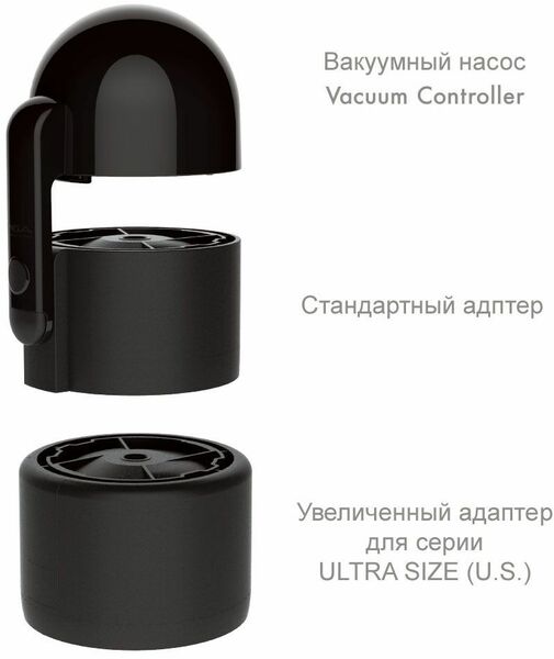 Вакуумная насадка Tenga Vacuum Controller с мастурбатором US Deep Throat Cup, единственный сосущий