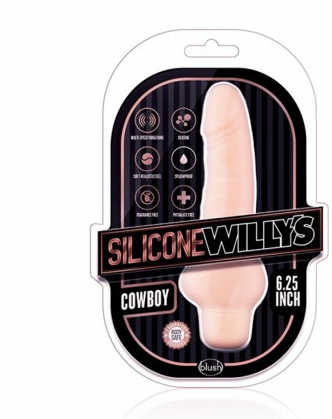 T331421 Вибратор SILICONE WILLYS COWBOY VIBRATING DILDO