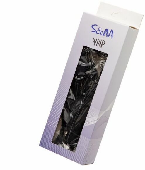 F61423 Плетка из экокожи и замши ромб FLOGGER BLACK/RED