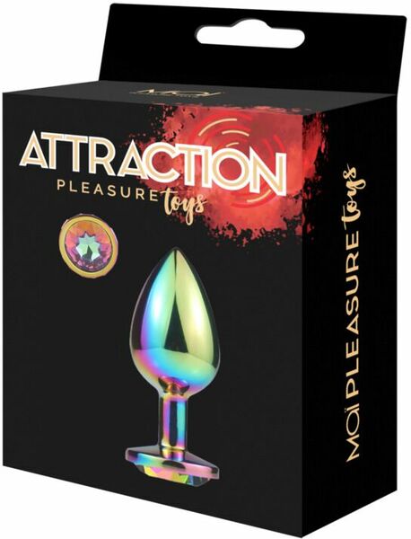 Металлическая анальная пробка MAI Attraction Toys №74 RAINBOW