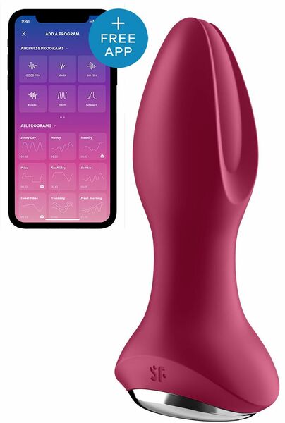 Анальная смарт вибропробка с жемчужным массажем Satisfyer Rotator Plug 2+ Violet