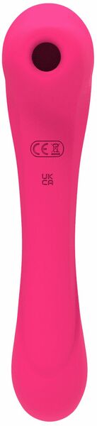 Вибратор и вакуумный клиторальный стимулятор 2-в-1 Alive Quiver Magenta Pink обновленная модель