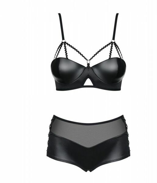 Комплект Obsessive Leatheria 2-pcs set black L/XL