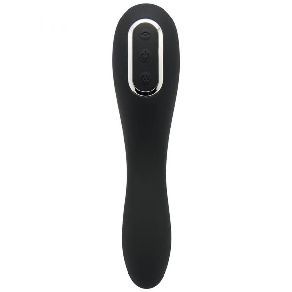 Вибратор и вакуумный клиторальный стимулятор Alive Midnight Quiver Black - секс-игрушка 2в1