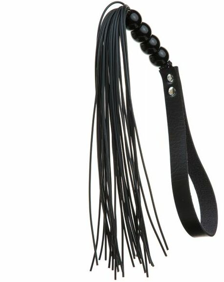 Плетка из силикона ручка 4 шарика FLOGGER BLACK