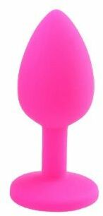 Анальная пробка Pink Silicone Light Pink, S