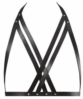 Портупея Bijoux Indiscrets MAZE - Halter Bra Harness Black