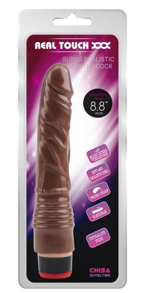 Вибромассажер 8.8” Vibe Cock, Brown