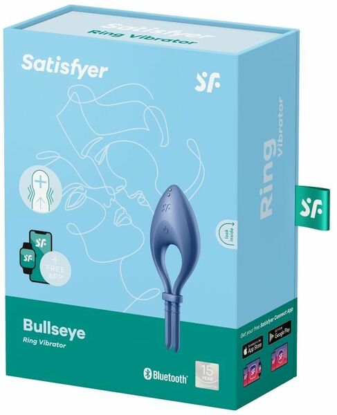 Эекционное кольцо Satisfyer Bullseye Blue