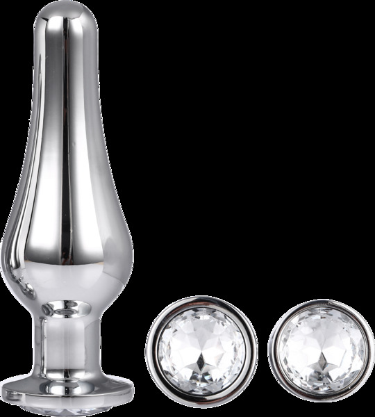DT21874 Набор анальных пробок конической формы Dream Toys GLEAMING LOVE PLEASURE SET SILVER