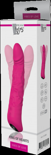 DT21380 Вибромассажер VIBES OF LOVE KING OF HEARTS MAGENTA