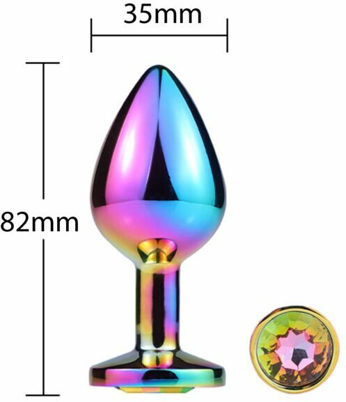 Металлическая анальная пробка MAI Attraction Toys №73 RAINBOW