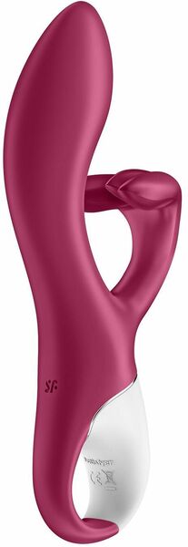 Вибратор кролик с тройным отростком Satisfyer Embrace me Berry, 2 мотора, диаметр 3,6 см