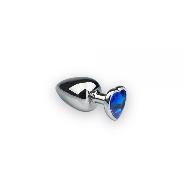 Анальная пробка, Silver Heart Sapphire, S